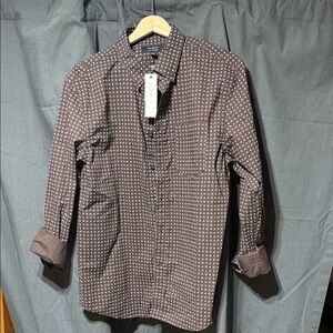 Banana Republic Dark Brown Geometric Shirt